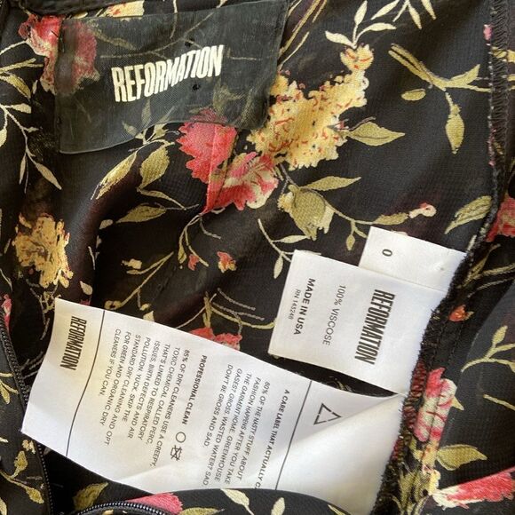 Reformation Jumpsuit “Miri” Floral Print Viscose Nwot Sz 0 Excellent - Picture 8 of 8